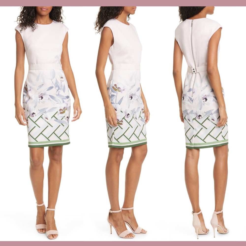 NEW Ted Baker Haliey Everglade Floral Dress SZ 6‎